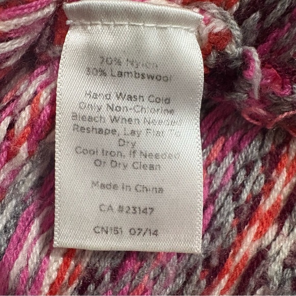 Talbots Women’s Sz M Lambswool Blend Fair Isle Nordic Crewneck Sweater Pink Gray - Picture 10 of 10